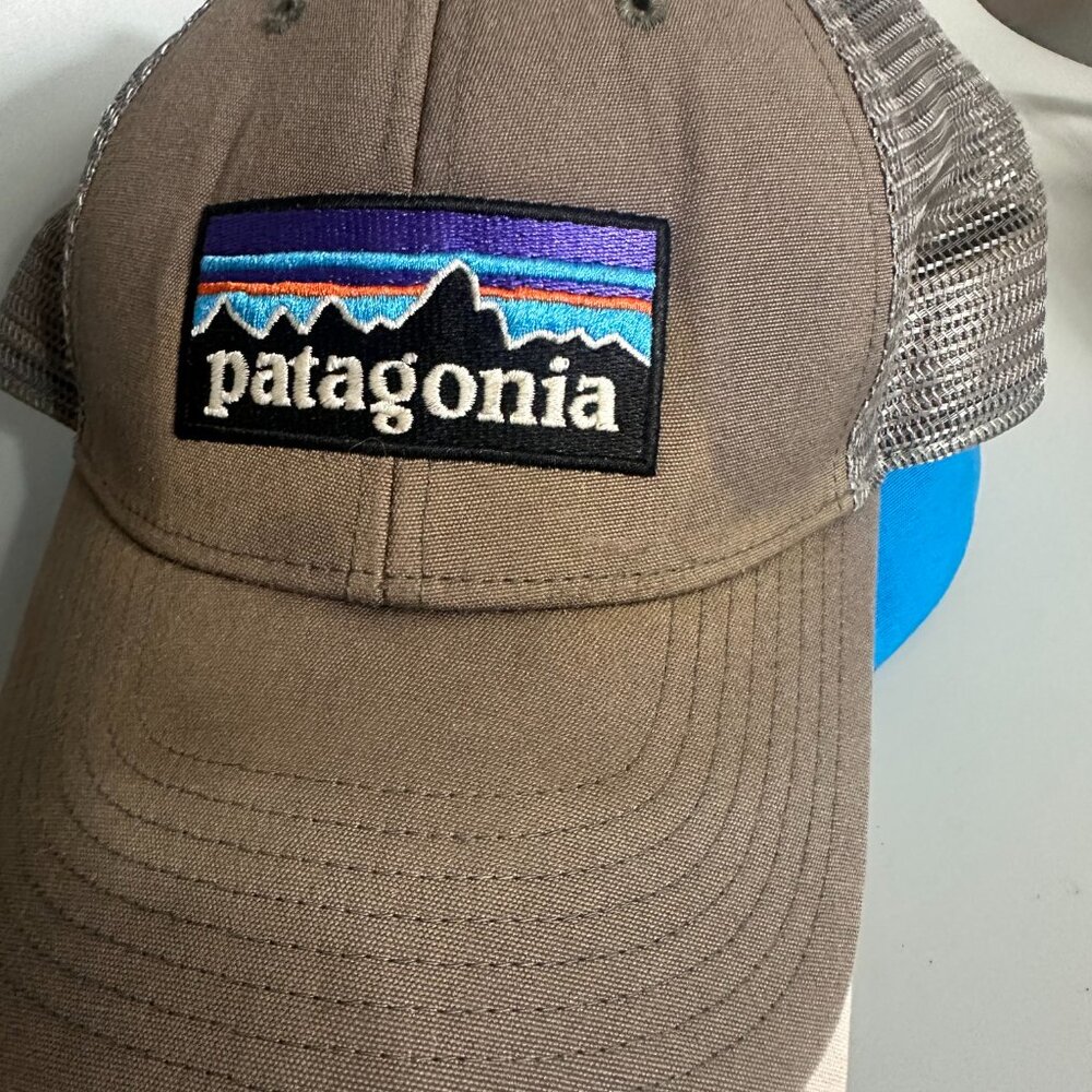 Patagonia hat cap lot of 2 Box Logo Ridge Gray‎ & Blue Snapback Outdoors Nature - Picture 9 of 9
